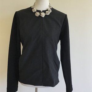 Collection of Style Full Zipped Black Jacket